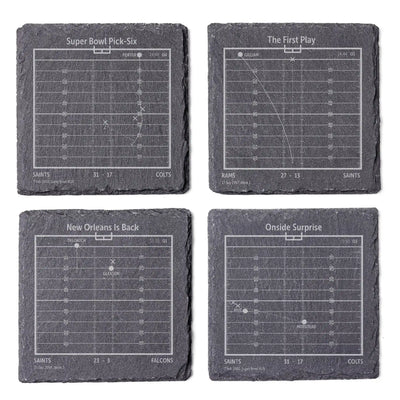 NFL's Greatest Plays: Slate Coasters