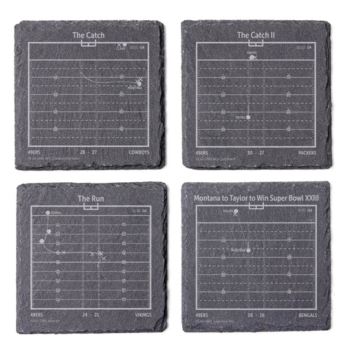 NFL's Greatest Plays: Slate Coasters
