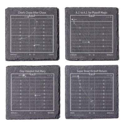 NFL's Greatest Plays: Slate Coasters