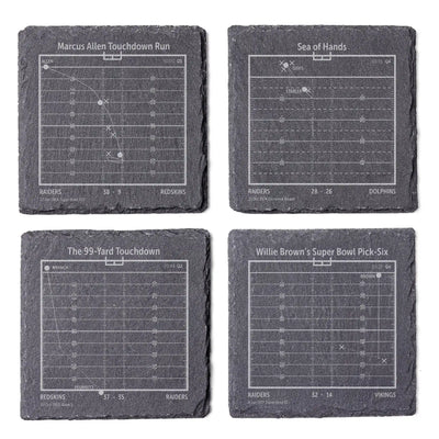 NFL's Greatest Plays: Slate Coasters