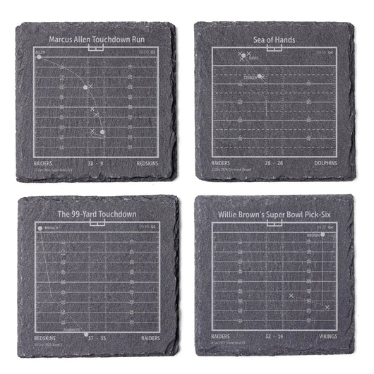 NFL's Greatest Plays: Slate Coasters