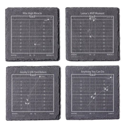 NFL's Greatest Plays: Slate Coasters