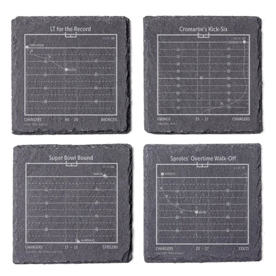 NFL's Greatest Plays: Slate Coasters